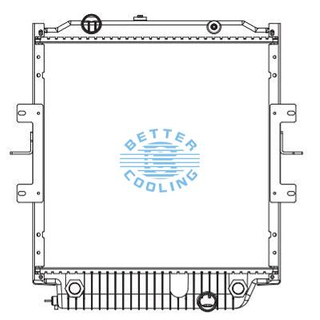 Radiador de camión de alto rendimiento para autobús Thomas Bus/freightliner OEM: 0060348, 60348, 115577, 10007088, 65509, 1050106, 1050105